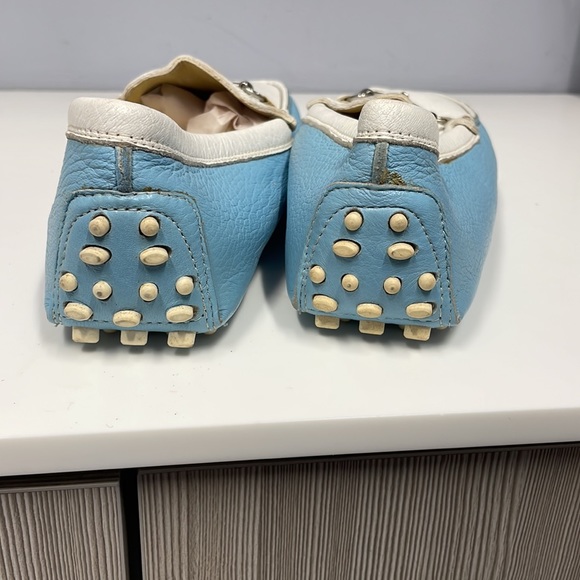 ANTONIO BOSSI.  Womans. Loafers.   White and Blue Leather size. 6.5. Authentic - Picture 5 of 8